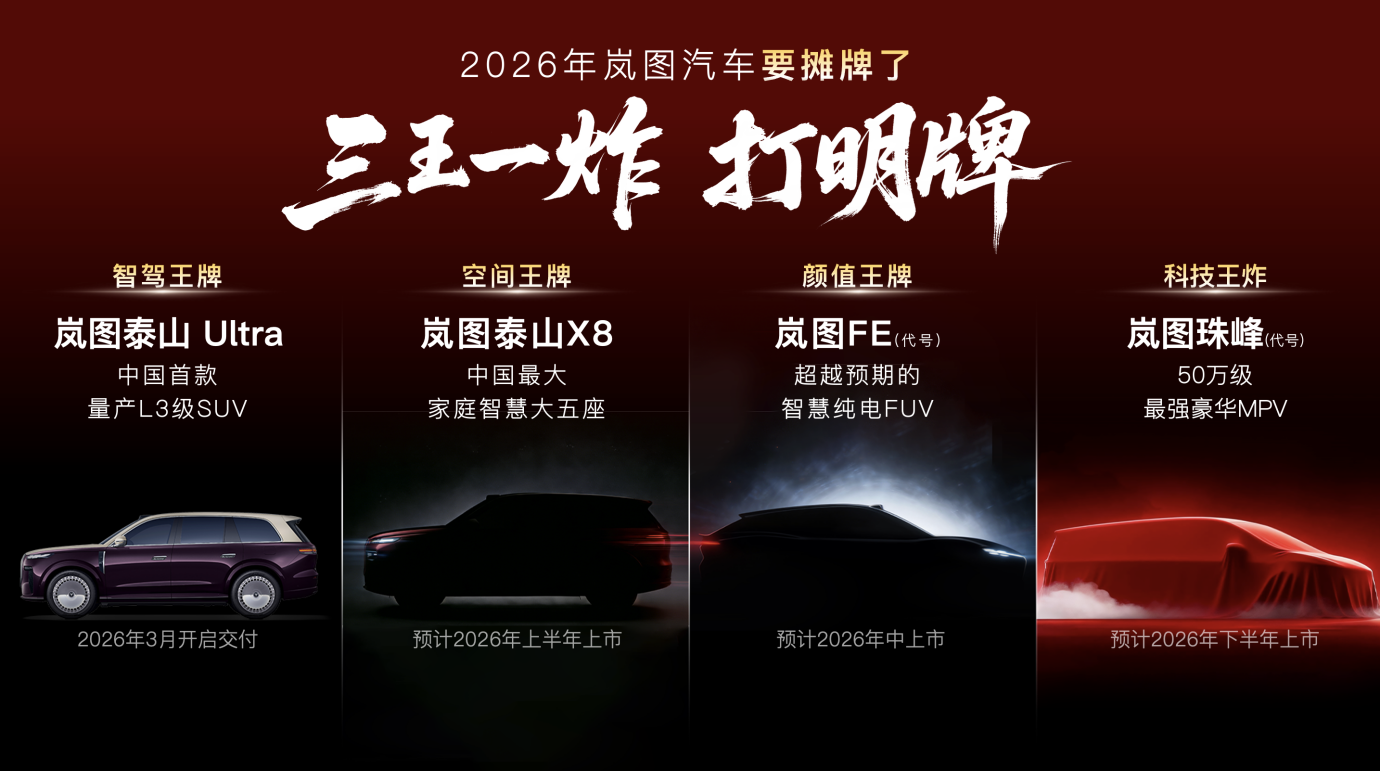 岚图2026新车计划发布！(图2)